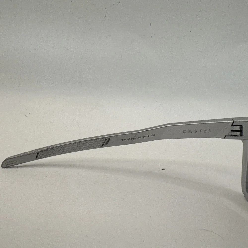 Oakley Castel Sunglasses Matte X Silver Prizm Black OO9147-0763